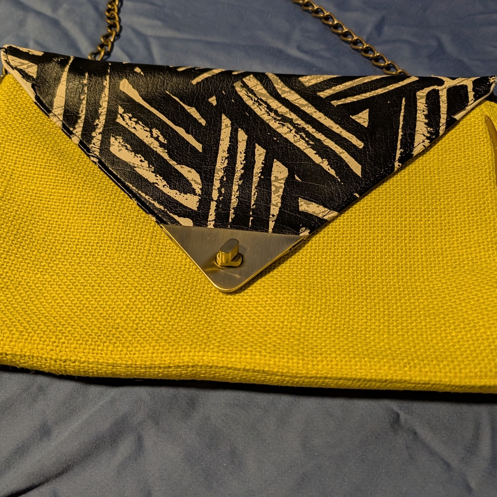 Mossimo Supply Co. Yellow and Black Clutch